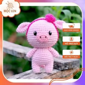 Ảnh len móc thú bông amigurumi lợn