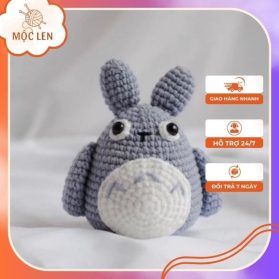 Ảnh len móc thú bông amigurumi xám