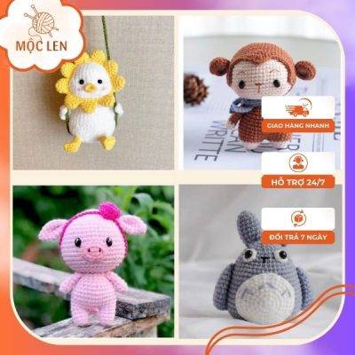 Ảnh len móc thú bông amigurumi